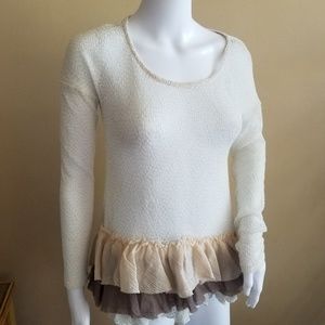 Anthropologie A Reve lace and ruffled top.